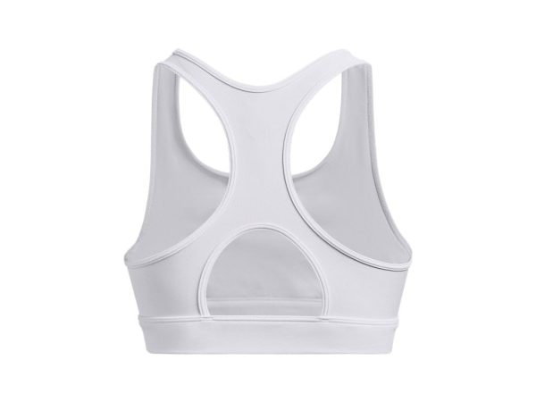Women's HeatGear Armour Mid Padless Sports Bra - 1373865-100 - White/White/Black - XL