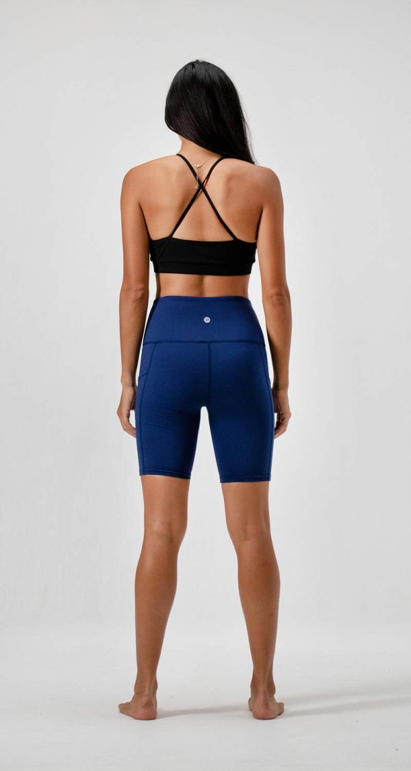 Women's 2-Pack High Waist Workout Yoga Running Exercise Shorts with Side Pockets
