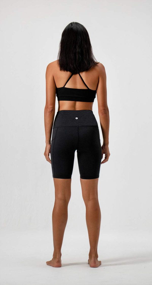 Women's 2-Pack High Waist Workout Yoga Running Exercise Shorts with Side Pockets
