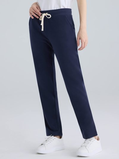 Women's Petite Cotton Sweatpants with Pockets
