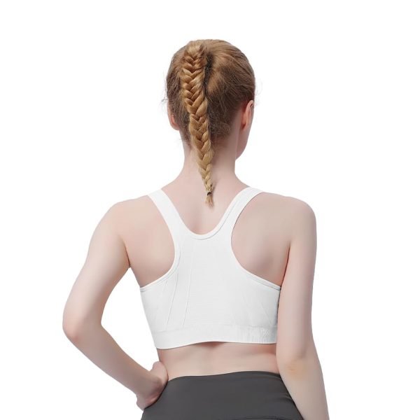 Women's Zip Front Sports Bra Wireless Post-Surgery Bra Active Yoga Sports Bras