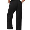51rbjvNpYGL.jpg 3 Pack Women's Plus Size Sweatpants Wide Leg Cargo Lounge Pants High Waist Ladies' Slacks Drawstring Jogger with Pockets