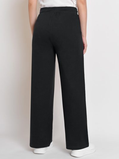Women's Petite Wide Leg Sweatpants Cotton Pants with Pockets