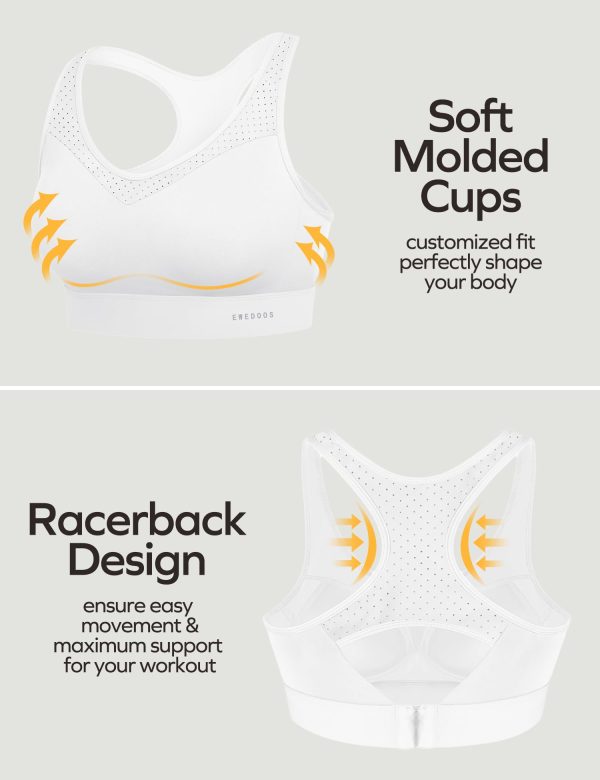 Sports Bras for Women High Support High Impact Sports Bras for Women Large Bust Push up Racerback Workout Running Bra