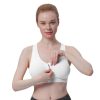 Women's Zip Front Sports Bra Wireless Post-Surgery Bra Active Yoga Sports Bras