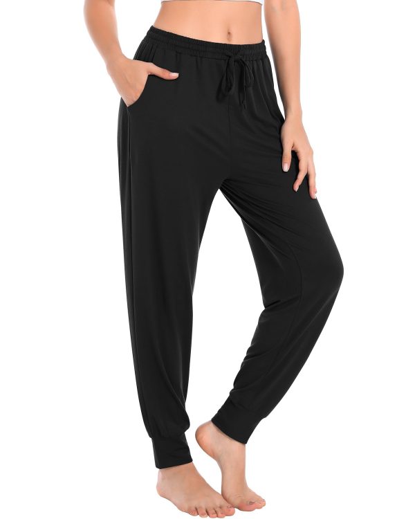 617y758A02L.jpg Womens Yoga Sweatpants Loose Lightweight Workout Joggers Pants Drawstring Comfy Casual Lounge Pants with Pockets