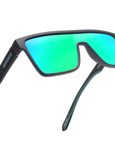Polarized Flat Top Sunglasses Womens Men, Oversized Square Shield Sports Glasses