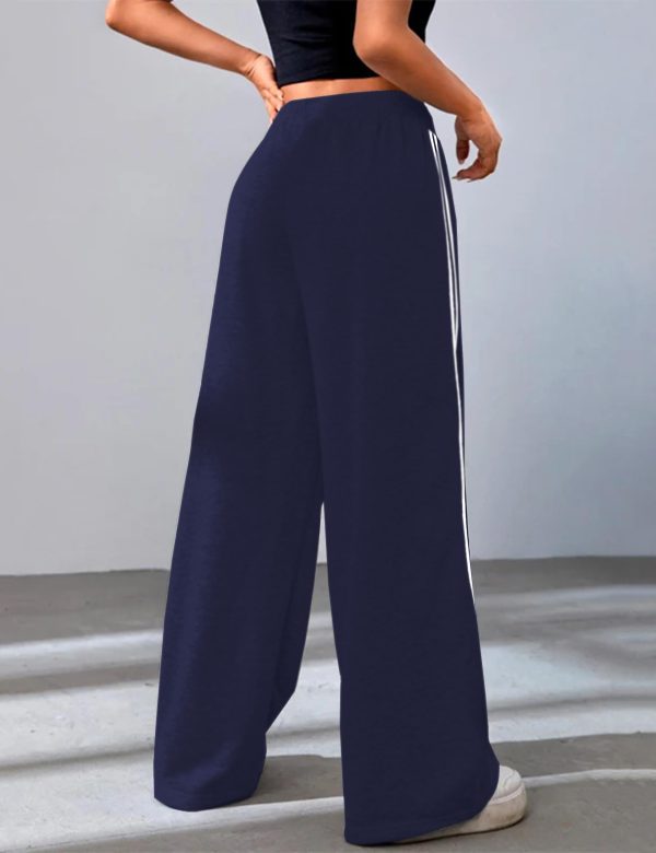 Quenteen Women's Wide Leg Sweatpants Casual High Waisted Straight Sweat Pants Drawstring Joggers with Pockets