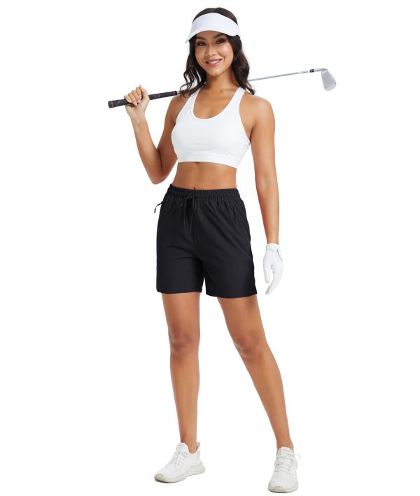 Women's 5" Hiking Shorts UPF 50+ Quick Dry Lightweight Athletic Running Golf Summer Casual Shorts with Pockets