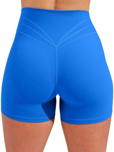 Women's Workout Gym Biker Shorts High Waisted Athletic Booty Yoga Shorts with Tummy Control