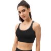 Strappy Womens Sports Bra Cross Back for Running Removable Padded Workout Yoga Bras Pack Gifts