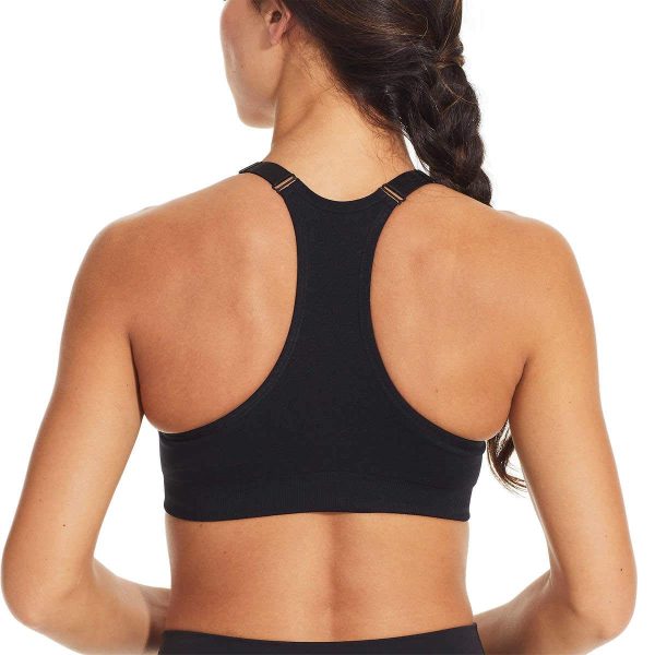 Women Sports Bra, 3-Pack (Black/White/Grey, X-Large)