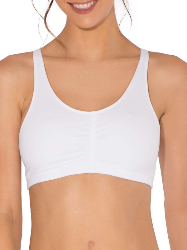 Women's Adjustable Shirred Front Racerback Sports Bra Multi Packs!