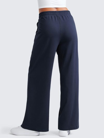 Cloud Jersey Wide Leg Sweatpants Women 30?? High Waisted Casual Lounge Pajama Travel Pants with Pockets