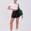 61THR859jLL.jpg Womens Light Weight Athletic Shorts High Waisted Linerless Active Short Casual Quick Dry Lounge Shorts with Pockets