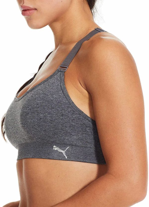 Women Sports Bra, 3-Pack (Black/White/Grey, X-Large)