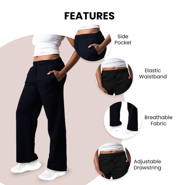 3 Pack Sweatpants Women, Wide Leg Womens Sweatpants, Workout - Yoga Pants (Available in Plus)