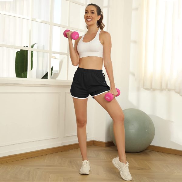 4 Pack Women's Cotton Dance Yoga Sports Short Summer Running Athletic Pant Waistband Loose Shorts for Women