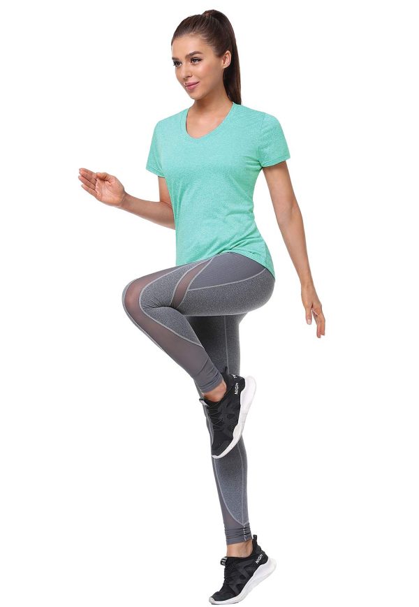 3-4 Pack Women's Dry Fit Tshirt Short Sleeve Moisture Wicking Athletic Shirts Sport Activewear Tee V Neck Workout Top