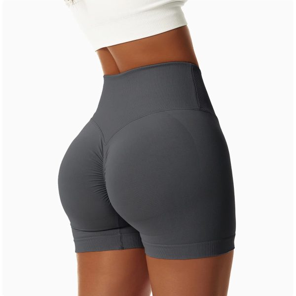 2 Pack Workout Gym Shorts for Women High Waisted Booty V Cross Biker Shorts Scrunch Butt Athletic Yoga Shorts