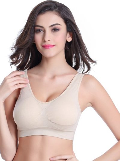 Women's 3 Pack Seamless Comfortable Sports Bra with Removable Pads