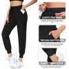 61oj8n3R53L.jpg 2 Pack Women's Joggers with Pockets Tapered Sweatpants for Women Lounge Workout Jogging Pants for Yoga Running