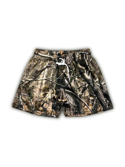 Men's Real Tree Print Mesh Shorts Lightweight Breathable Quick-Dry Running Gym Shorts for Outdoor Casual Wear