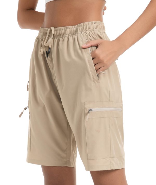 Women's Lightweight Hiking Cargo Shorts Quick Dry Breathable Summer Shorts Women Travel Athletic Golf with Pockets