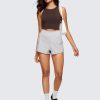 61zYLeTqplL.jpg Womens Butterluxe Double Lined Cropped Tops High Neck Racerback Tanks Sleeveless Casual Workout Crop Shirts