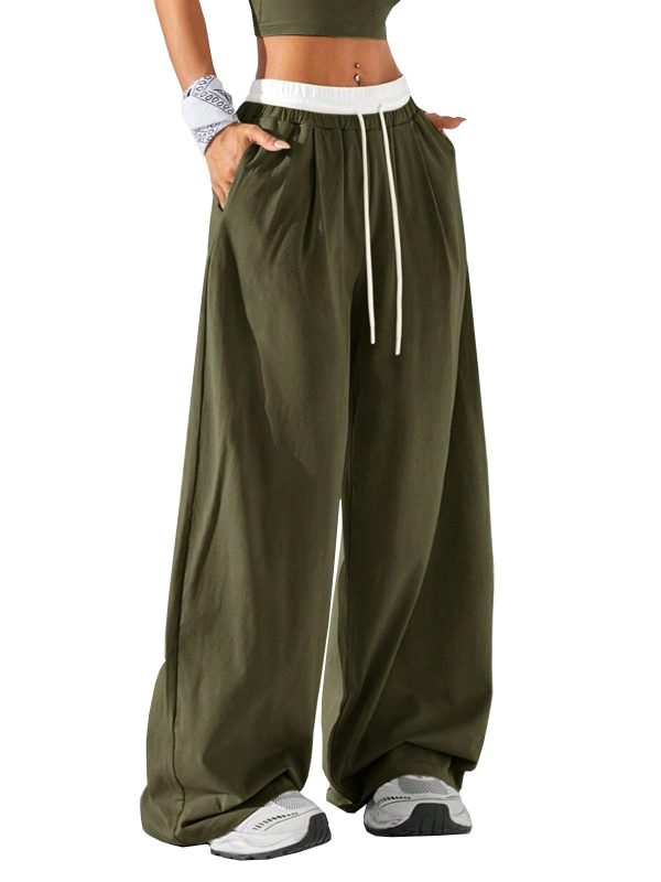 Womens Sweatpants Wide Leg Pants Casual Palazzo Flowy Trouser Woman High Waisted Loose Fit Lounge Pant Comfy 2025