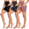 3 Pack High Waisted Biker Shorts for Women with Pockets ?C 5" Super Soft Workout Yoga Women's Novelty Shorts