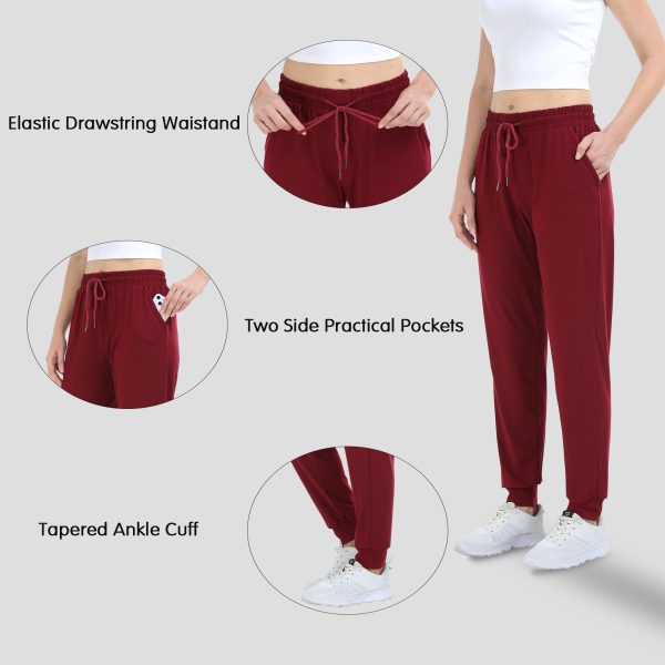 710lfrSkHQL.jpg Women's Joggers with Pockets,Women Sweatpants for Loung Yoga Workout Running Casual Pants 3PACK