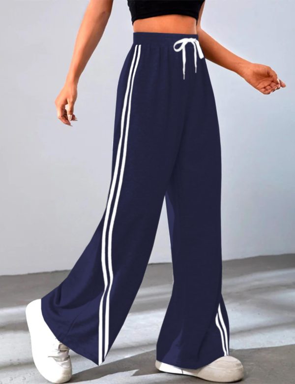 Quenteen Women's Wide Leg Sweatpants Casual High Waisted Straight Sweat Pants Drawstring Joggers with Pockets