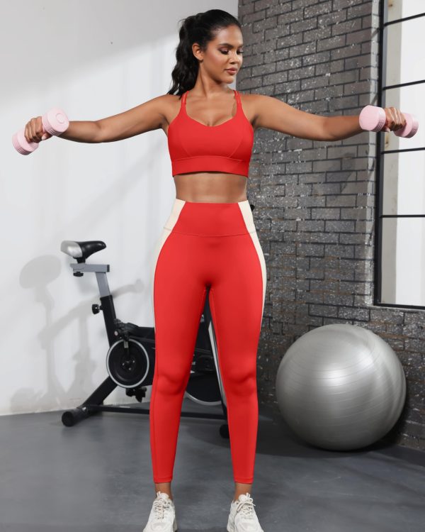 Sports Bra for Women Strappy Medium Support Push Up Padded Sports Bra for Running Workout Bra Yoga Bra
