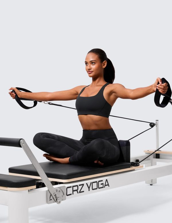 Butterlift Double Lined Square Neck Sports Bras for Women - Wireless V-Shaped Racerback Workout Yoga Top Non Padded
