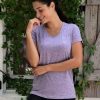 713tKitKSlL.jpg 5 Pack: Women's Short Sleeve V-Neck Activewear T-Shirt Dry-Fit Wicking Yoga Top (Available in Plus)