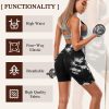 4 Piece Women Workout Shorts Tie Dye High Waist Butt Lift Shorts Tight Women Workout Gym Yoga Sports Shorts