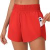 718ER6Th9oL.jpg High Waisted Running Shorts for Women 3" Inseam Mesh Liner Quick Dry Sport Athletic Workout Shorts with Zip Pockets