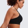 718yTN03ZlL.jpg Women's Strappy Sports Bras Fitness Workout Padded Yoga Top Criss Cross Back Cami