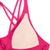 71EEaMQ5MXL.jpg Womens V Neck Bikini Tops Twist Front Bathing Suit Criss Cross Back Swimsuit Padded