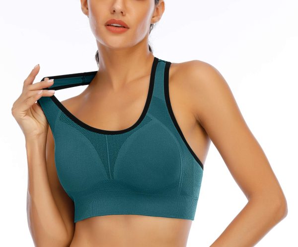 Sports Bras for Women High Impact Racerback Sports Bra Seamless Padded Sports Bra Yoga Bras Workout Bra Activewear Bra