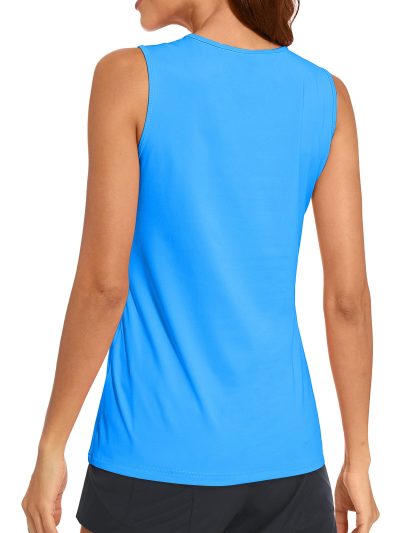 Women's Sleeveless Workout Shirts UPF 80+ Dry Fit Running Wicking Tank Tops Athletic Gym Summer Tops