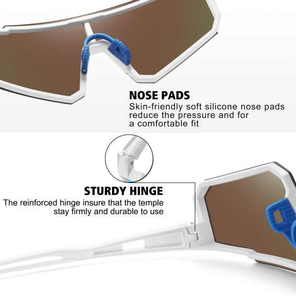Polarized Sports Sunglasses for Men Women,Driving Fishing Cycling Mountain Bike Sunglasses UV400 Protection