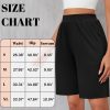 71Pt6KbbGXL.jpg 3 Pack Women's 8" Bermuda Shorts, High Waist Stretch Casual Knee Length Bottoms Summer Athletic Gym Short with Pocket