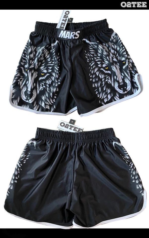 Wolf Skull Muay Thai Shorts Combat Fight MMA Boxer Boxing Trunks