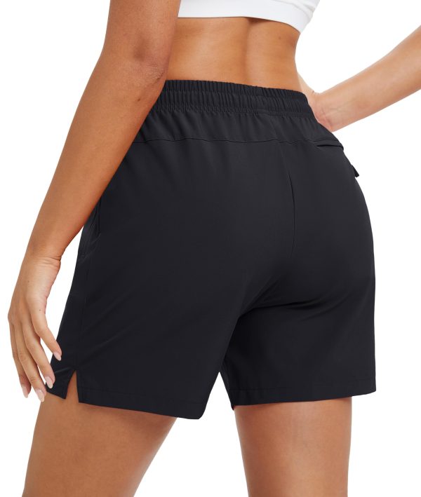 Women's 5" Hiking Shorts UPF 50+ Quick Dry Lightweight Athletic Running Golf Summer Casual Shorts with Pockets
