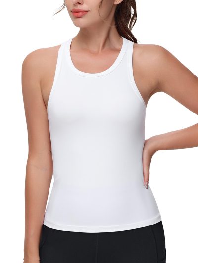 Women's Racerback Workout Tank Tops Slim Fit Soft Sleeveless Yoga Shirts