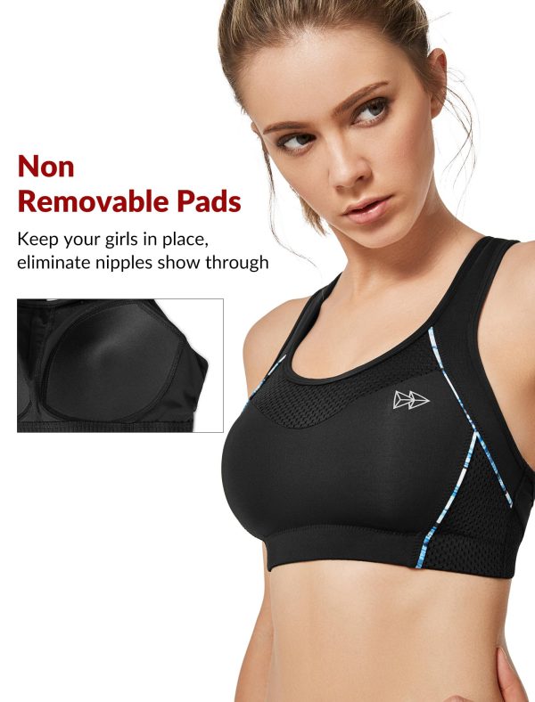 Sports Bras for Women High Impact Support Racerback Sports Bra Plus Size No Underwire for Running Workout