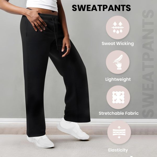 3 Pack Sweatpants Women, Wide Leg Womens Sweatpants, Workout - Yoga Pants (Available in Plus)