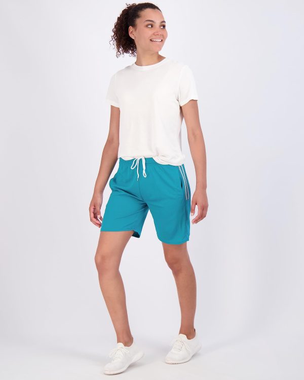 4-Pack: Women's 7" Mesh Quick-Dry Bermuda Active Athletic Long Shorts with Pockets (Available in Plus Size)